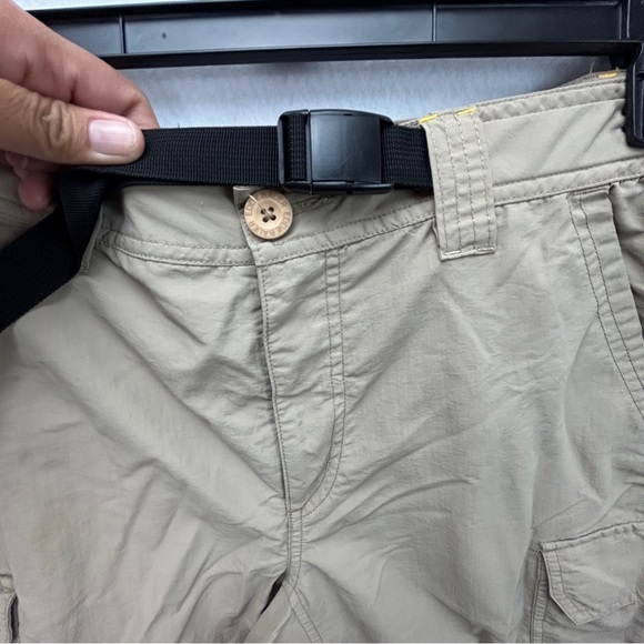 505 - Eddie Bauer Men’s Khaki Tan Pants side 34 x 32, Belt Included - Picture 3 of 15